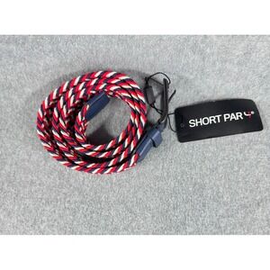 NWT SHORT PAR 4 Men's Red White Blue Woven Golfer Belt Buckle 40 2" Wide